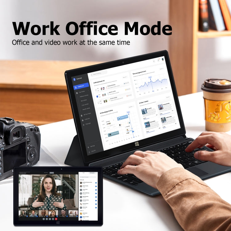 Windows 10, Intel Celeron J4100 Quad Core, supporto TF Card e HDMI e Bluetooth e Dual WiFi, con tastiera, 16GB+256GB with Keyboard