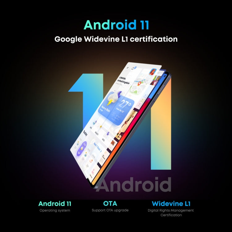 Senza tastiera, Android 11, Qualcomm Snapdragon 662 Octa Core fino a 2,0 GHz, supporto Dual SIM e Bluetooth e WiFi e scheda TF (nero + blu), HiPad Pro 8GB+128GB