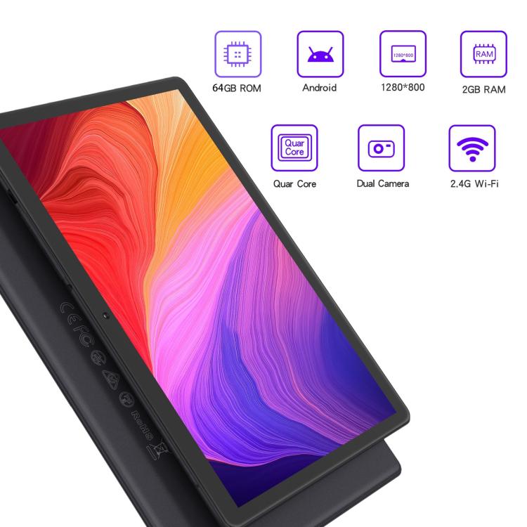 CPU Android 10 SC7731E Quad Core da 1,3 GHz, supporto WiFi/Bluetooth 2,4 G, versione globale con Google Play, spina USA, M10 WiFi