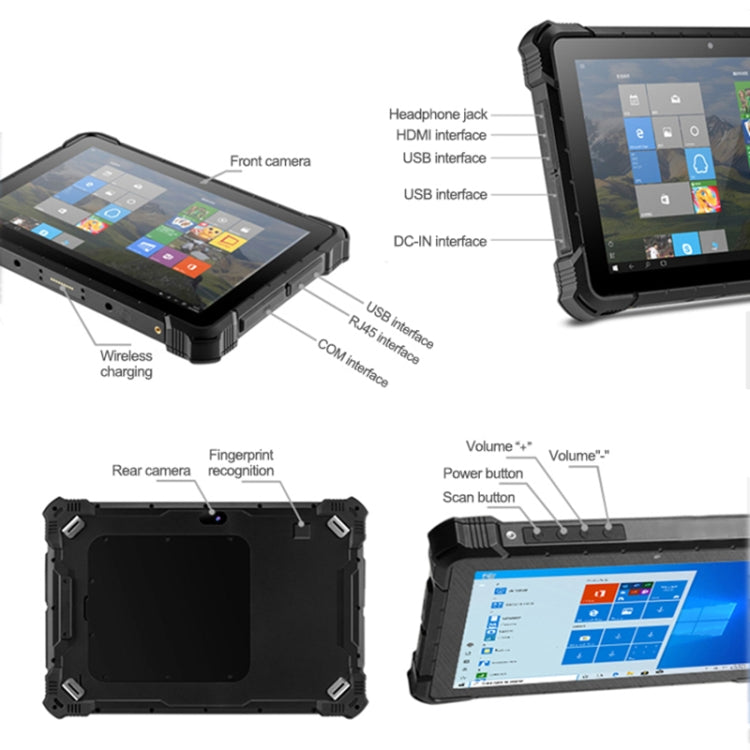 IP67 impermeabile antiurto antipolvere, Windows10 Intel Pentium J4205 Quad Core, supporto GPS/WiFi/BT/NFC, S10 Pro 8GB+128GB