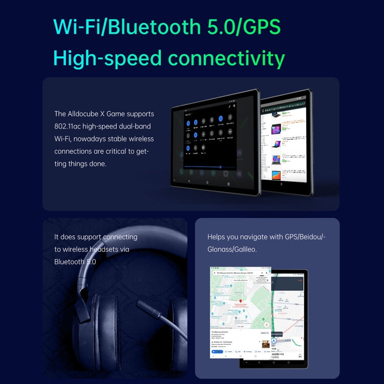 Android 11 MediaTek P90 Octa Core, nessuna tastiera, supporto per scheda TF e WiFi e Bluetooth dual band, spina europea (nero + grigio), X GAME 8GB+128GB