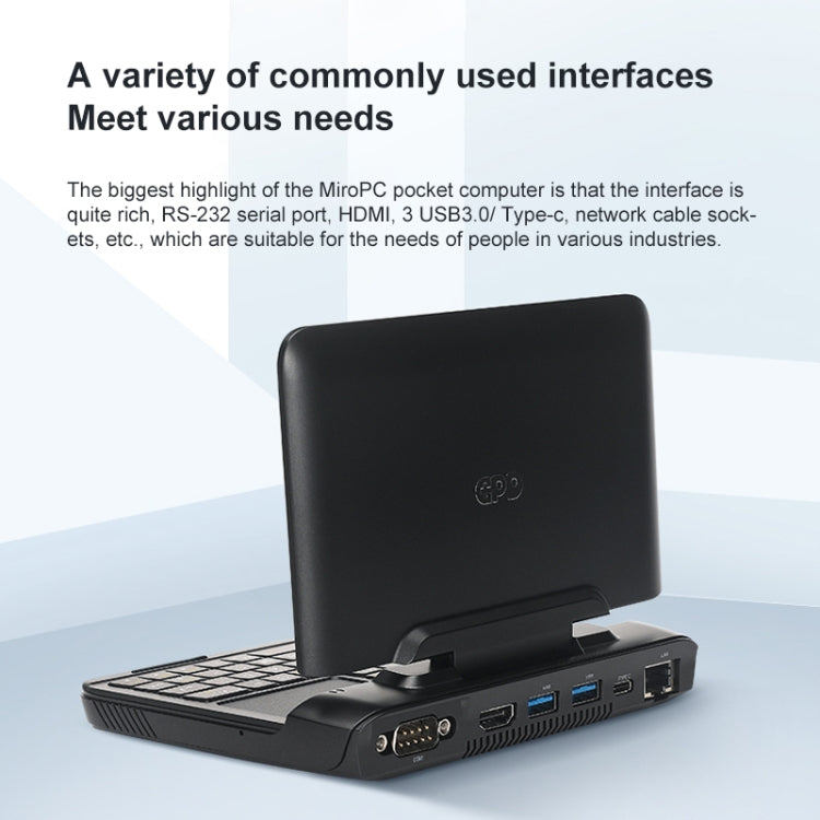 GPD MicroPC Mini Gaming Laptop, 6,0 pollici, 8 GB + 256 GB, Windows 10 Intel Celeron N4120 Quad Core, supporto Dual Band WiFi e Bluetooth e scheda TF, spina UK, MicroPC 8GB+256GB UK