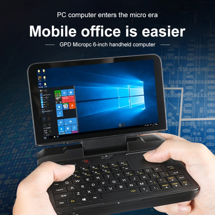 GPD MicroPC Mini Gaming Laptop, 6,0 pollici, 8 GB + 256 GB, Windows 10 Intel Celeron N4120 Quad Core, supporto Dual Band WiFi e Bluetooth e scheda TF, spina UK, MicroPC 8GB+256GB UK