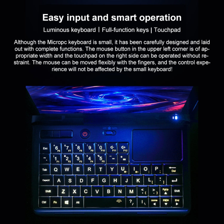 GPD MicroPC Mini Gaming Laptop, 6,0 pollici, 8 GB + 256 GB, Windows 10 Intel Celeron N4120 Quad Core, supporto Dual Band WiFi e Bluetooth e scheda TF, spina UK, MicroPC 8GB+256GB UK