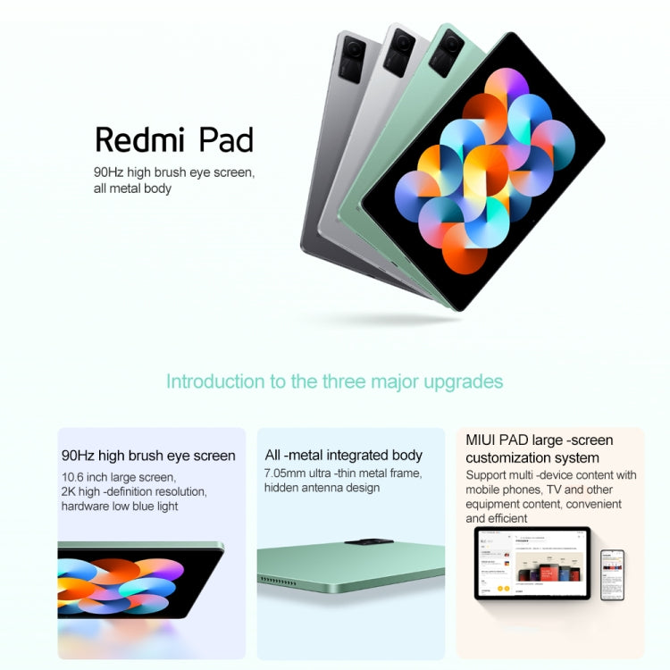 MIUI Pad 13 OS MediaTek Helio G99 Octa Core fino a 2,2 GHz, batteria 8000 mAh, supporto BT WiFi, non supporta Google Play, 4GB+128GB