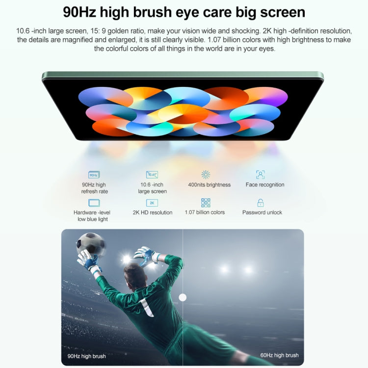 MIUI Pad 13 OS MediaTek Helio G99 Octa Core fino a 2,2 GHz, batteria 8000 mAh, supporto BT WiFi, non supporta Google Play, 4GB+128GB