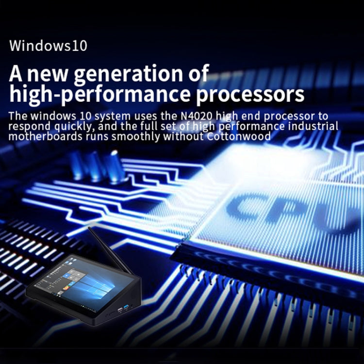 Windows 10 Intel Celeron N4020 Dual Core fino a 2,8 GHz, supporto WiFi e Bluetooth e scheda TF e HDMI e RJ45, spina americana, 4GB+64GB