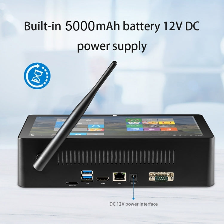 Windows 10 Intel Celeron J4125 Quad Core fino a 2,7 GHz, supporto WiFi e BT e scheda TF e HDMI e RJ45, spina americana, H10PRO 16GB+128GB+256GB