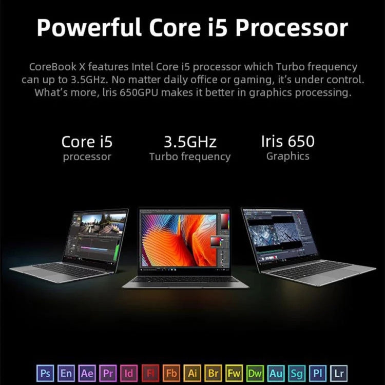 Windows 10 Home, Intel Core i5-8259U Quad Core 2,3 GHz-3,8 GHz, supporto Dual Band WiFi / Bluetooth / estensione scheda TF (grigio scuro), i5-8259U 8GB+512GB