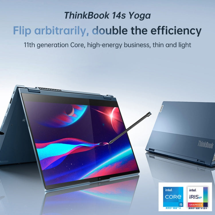 Windows 10 Professional Edition, Intel Core i5-1135G7 Quad Core fino a 4,2 GHz, supporto WiFi 6, Bluetooth e HDMI, spina americana (blu), Yoga 1JCD Core i5