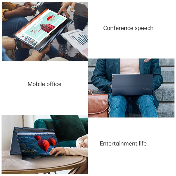 Windows 10 Professional Edition, Intel Core i5-1135G7 Quad Core fino a 4,2 GHz, supporto WiFi 6, Bluetooth e HDMI, spina americana (blu), Yoga 1JCD Core i5