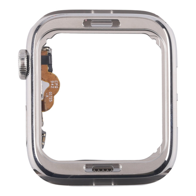 Per Apple Watch Series 5 44mm LTE Cornice centrale in acciaio inossidabile con cavo flessibile Crown Spin Axis, For Apple Watch Series 5 44mm LTE(Stainless Steel)