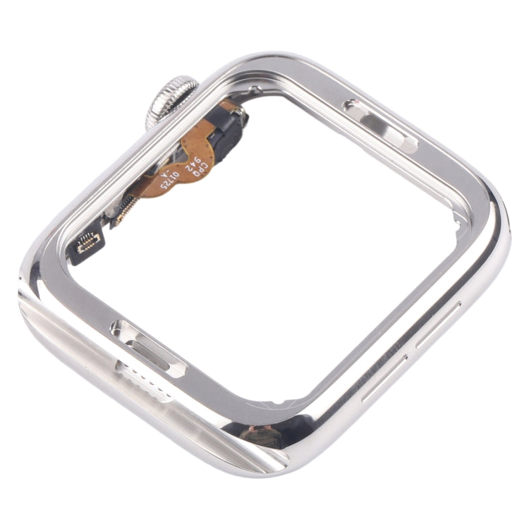 Per Apple Watch Series 5 44mm LTE Cornice centrale in acciaio inossidabile con cavo flessibile Crown Spin Axis, For Apple Watch Series 5 44mm LTE(Stainless Steel)