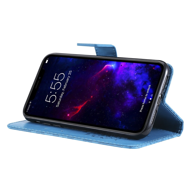 Per iPhone 11 Custodia in pelle PU a vibrazione orizzontale con motivo a girasole con stampa pressata, con supporto e slot per schede e portafoglio e cordino, For iPhone 11