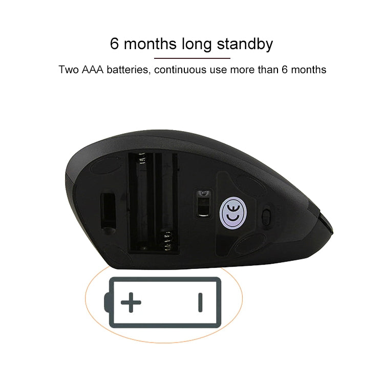 Versione a batteria Mouse wireless Mouse ottico verticale da 2,4 GHz, Battery Version (Black), Battery Version (White)