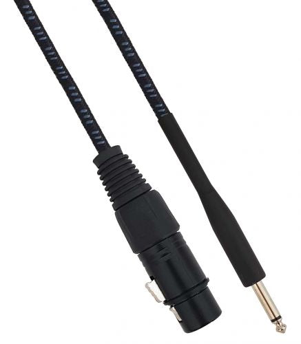 Cavo XLR Cannon femmina a Jack 6.35 maschio 3 metri Mono - Nero/Blu