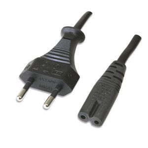 Cavo di alimentazione 2 poli 1m Spina Euro - IEC-320-C7 CA480