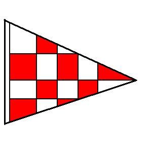 Bandiera Segnalazione Nautica "Emergenza" 60x75cm 8345-12-120-7091 8345-12-120-7191 121207091 121207191 FLAG185