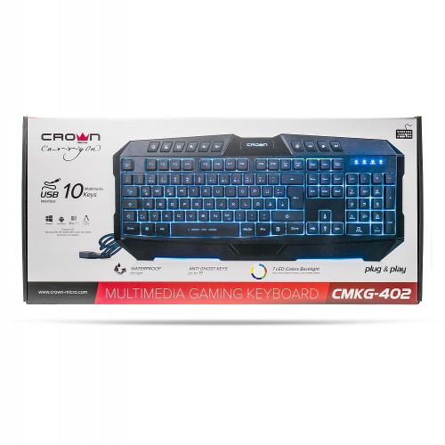 Tastiera Gaming multimediale 10 tasti con 7 retroilluminazioni LED CMKG-402