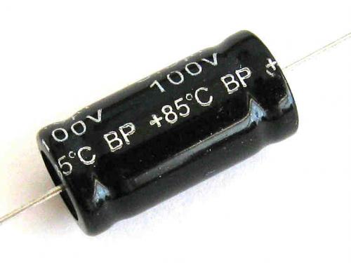 Condensatore Elettrolitico assiale 8,2UF 100V non polarizzato