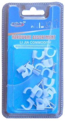 GRAFFETTE FERMACAVO Ø7/8mm con chiodo - Conf. 15pz