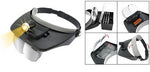 Lente di ingrandimento "a visiera" con illuminazione tramite un led alimentato da due batterie ministilo AAA da 1,5 v fornite di serie. U835