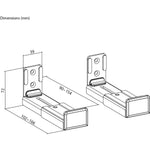 Supporto universale a parete per soundbar Goobay nero