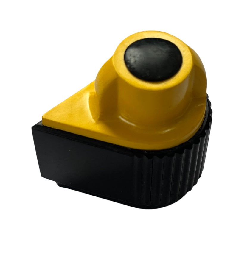 Manopola gialla con indice 22x36mm foro 6mm