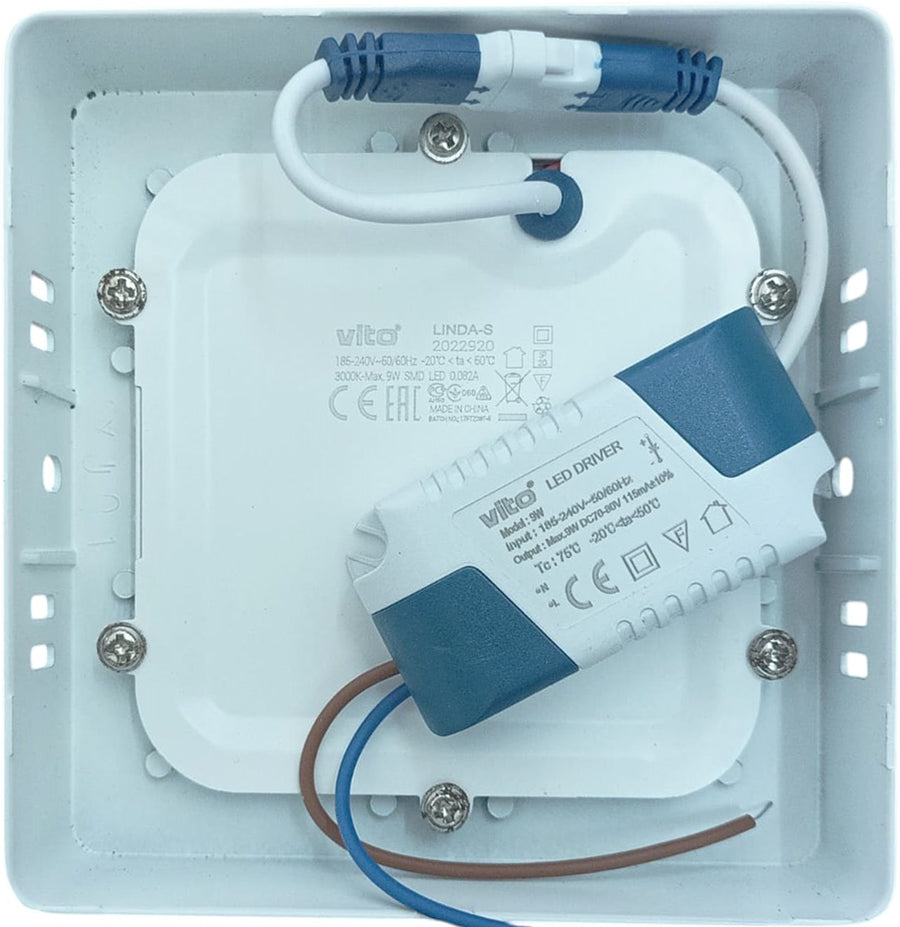 Pannello LED da parete 9W luce calda 3000k 810lm Vito 8697451408350 2022920 01265
