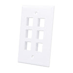 Placca per frutti keystone 6 posti bianca Intellinet 766623163323 163323 02270