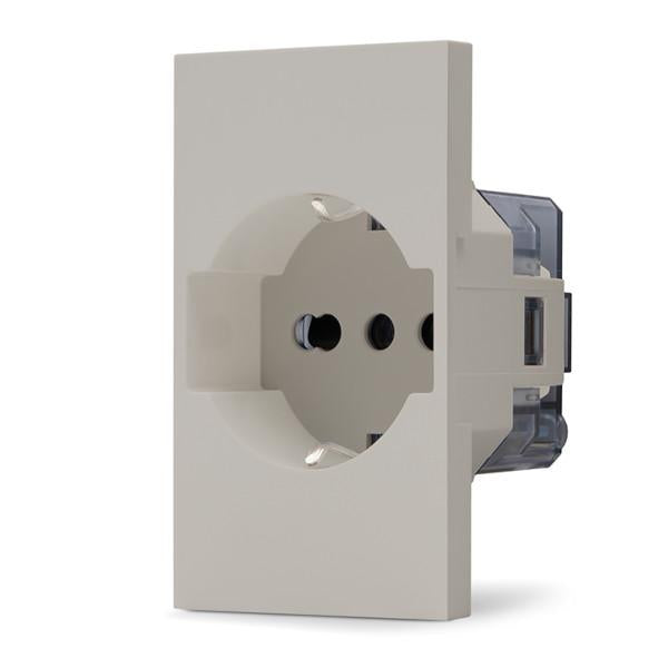 Presa 2P+T 16A bipasso Schuko sabbia linea ZEN 0793541343261 MAPN215S S315