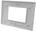 Placca 3 posti argento Soft Touch compatibile Living International