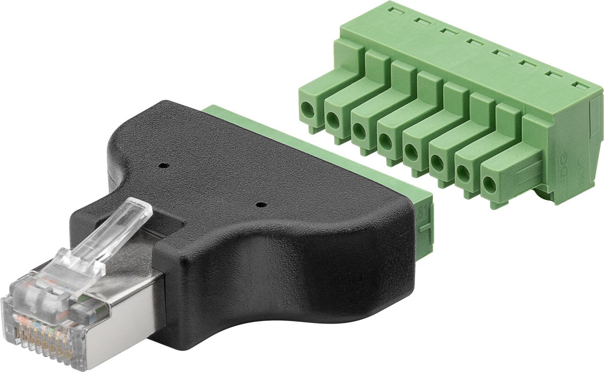 Morsettiera a 8 pin - Spina RJ45 8P8C fissaggio a vite staccabile 2 pezzi