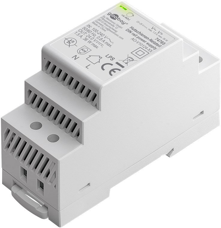 Alimentatore per guida DIN 24VCC 1,5A 36W 4040849747656 74765 F1688