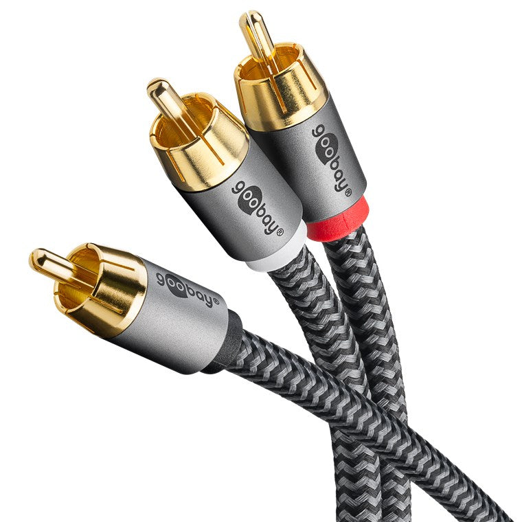 Cavo 1 a 2 RCA [TechdatCableLunghezza del cavo] m Spina RCA woofer Center - 2x Spina RCA woofer 5 m