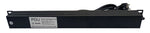 Multipresa 8 posti Schuko per armadio rack 19" con interruttore luminoso E6000