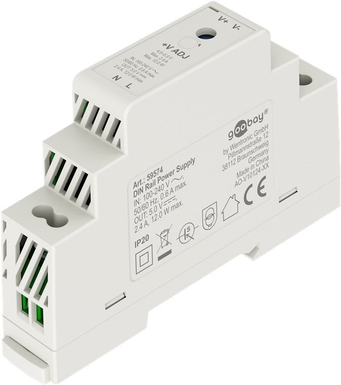 Alimentatore per guida DIN 5 VDC 2,4A 12 W 59574 4040849595745 F1672