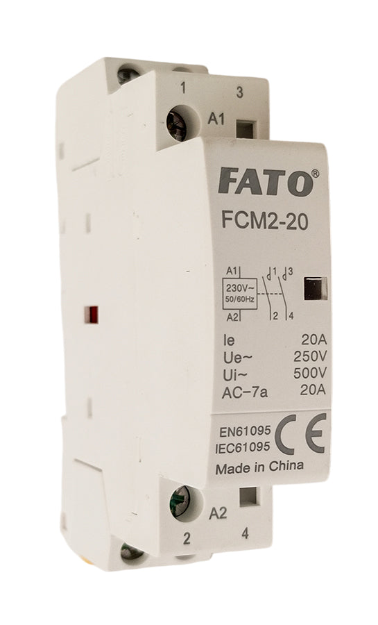 Contattore Modulare 2 poli 20A 1P+1N 230V AC FATO FCM2-20 053323556077