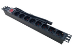 Multipresa 8 posti spina europea per armadio rack 19" con interruttore luminoso EL-LDM-PDU-16A 8053323556336