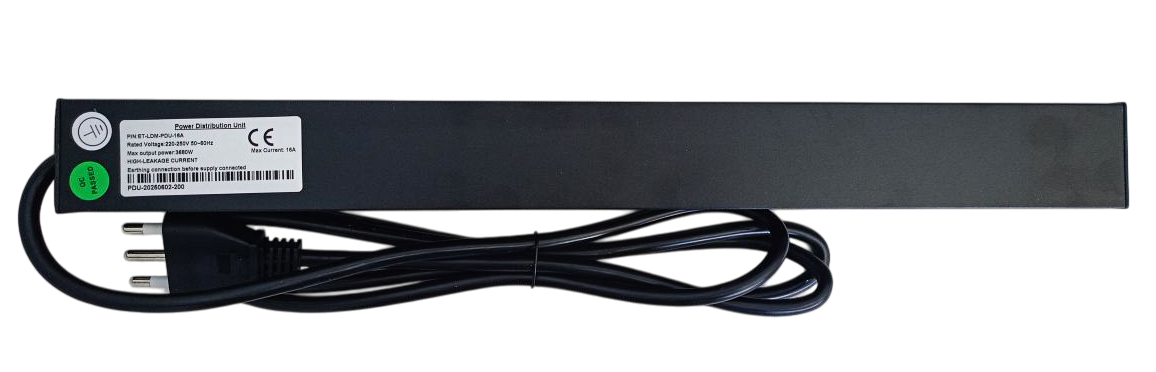Multipresa 8 posti spina europea per armadio rack 19" con interruttore luminoso EL-LDM-PDU-16A 8053323556336