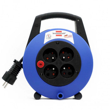 Vario-Line cable reel 4-fold Black/Blue/Light gray 5.00 m H05VV-F 3G1.5 TYPE E