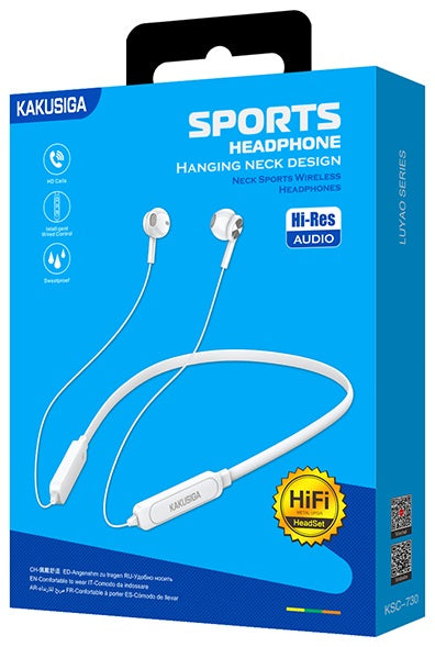 Cuffie auricolari da collo Bluetooth bianche KSC-730 F2800