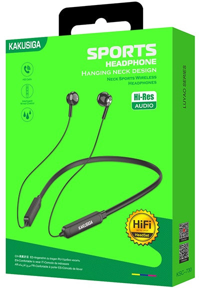 Cuffie auricolari da collo Bluetooth nere KSC-730 F2790