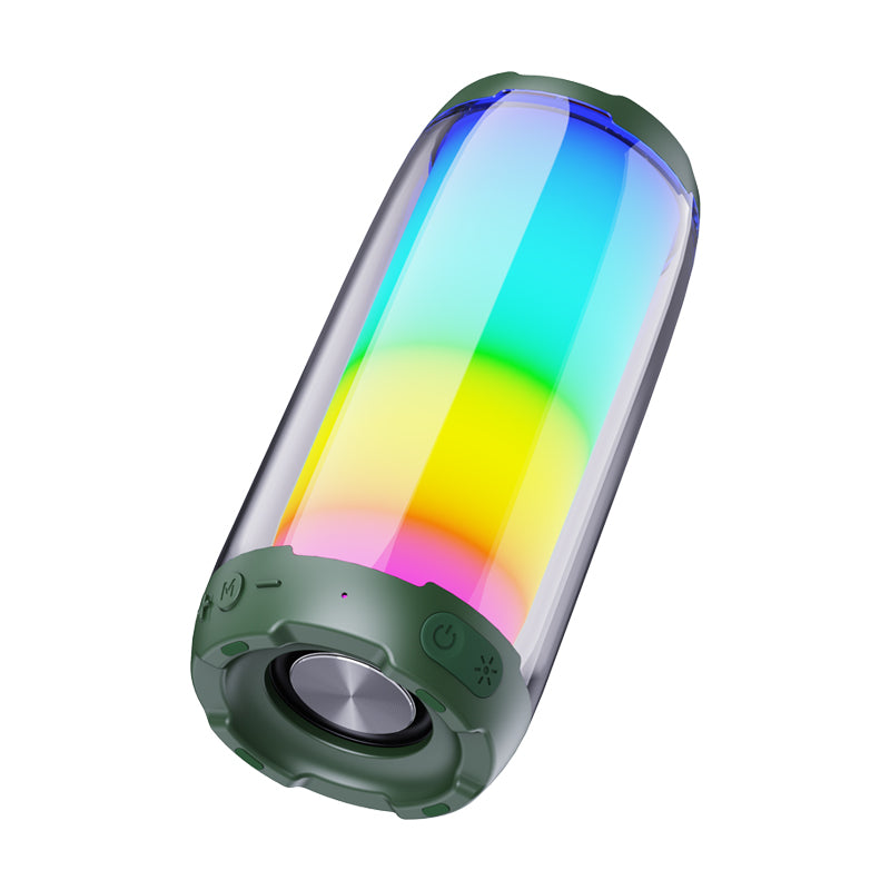 Altoparlante Bluetooth portatile verde scuro con luci LED RGB e audio surround KSC-611 6921042121659 F4700