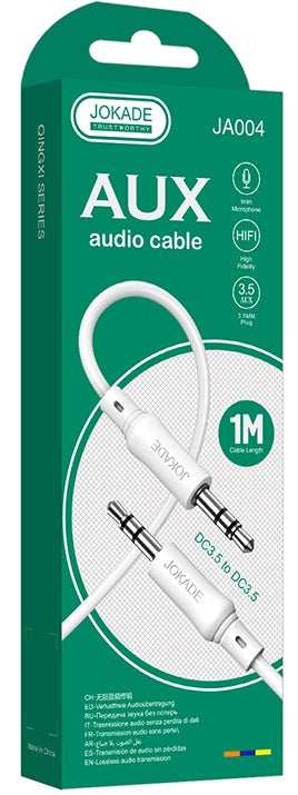 Cavo audio stereo jack audio 3.5mm 1m bianco N040