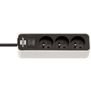 Ecolor socket 3-way (distribution box with switch and 5.00 m cable) TYPE E