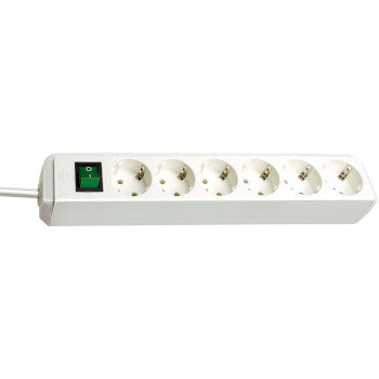 Eco-Line 6-way power strip (distribution box with switch and 1.50 m cable) TYPE F