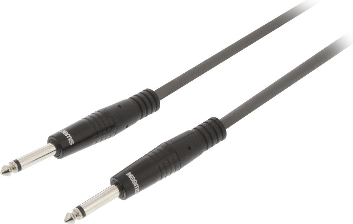 Cavo Altoparlante Mono 6.35 mm Maschio - Maschio 5m Grigio