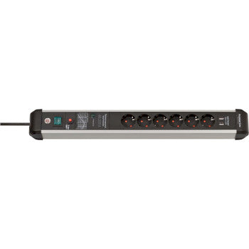 Premium-Protect-Line 60,000A power strip with surge protection and USB 6-way 3m H05VV-F 3G1,5