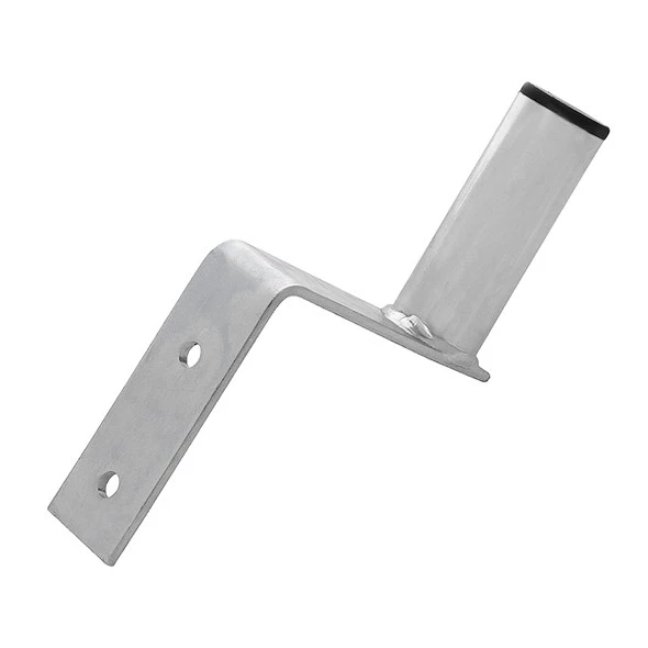 Supporto a parete per antenna in acciaio zincato 14 cm tubo Ø 38 mm